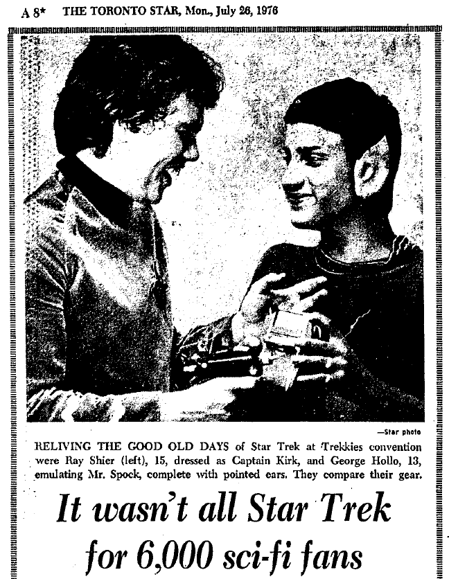 The Toronto Star article featuring a photo of George Hollo and an acquaintance. 